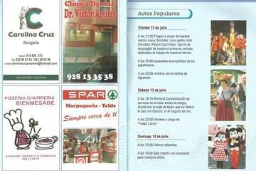 Programa de actos populares y religiosos de las fiestas del Carmen de Marpequeña (Foto TA)